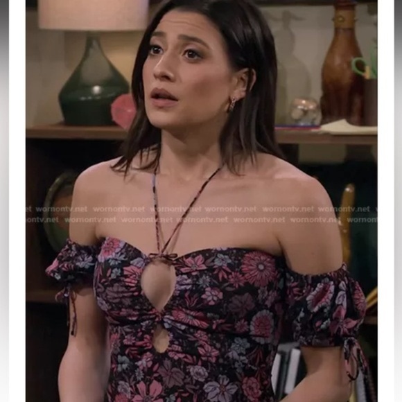 Revolve Majorelle Olivia Midi Dress in Dancing Valley Black L - Picture 4 of 7